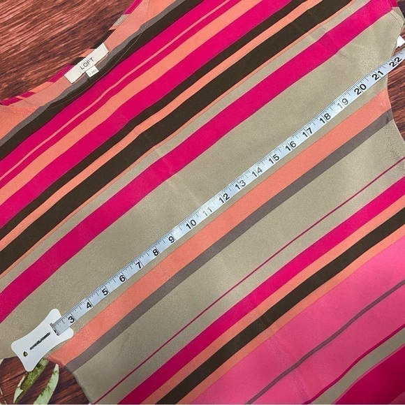 LOFT Short-Sleeve Striped Tee S - Picture 7 of 7